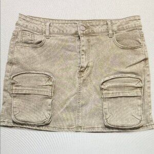 MICAS • Desert Sand Utility Denim Skirt